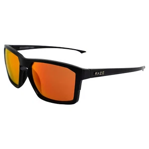 Raze Eyewear Journey Sport & Motorcycle Riding Sunglasses Black w/ Red Lenses - Picture 1 of 6
