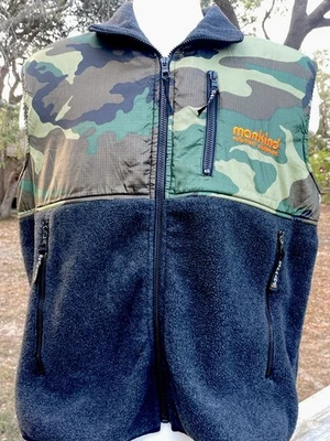 mankind Outerwear Equipment Camouflage Fleece Vest Zippered Pockets Italy - Image 1 of 4