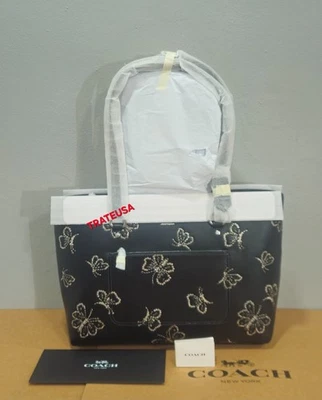 Bolso de Mano Coach Station Nuevo con Etiquetas con Estampado de Mariposa CCK87 Negro Auténtico Embalado Foto 1 de 4
