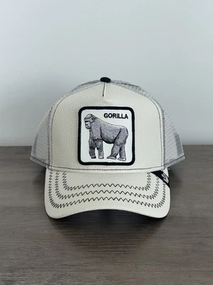 Sombrero de Camionero Goorin Bros - Parche Gorila - Blanco Nuevo con Etiquetas Foto 1 de 2