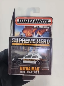 Matchbox Supreme Hero Ultra Max (2014) Black & White Sheriff Ford Crown Victori - Picture 1 of 14