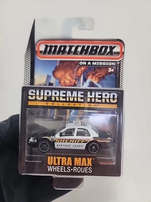 Matchbox Supreme Hero Ultra Max (2014) Black & White Sheriff Ford Crown Victori - Image 1 of 4