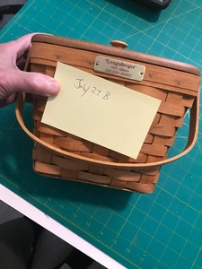 Longaberger 1993 Dresden Basket w/Lid & Protector - Picture 1 of 3