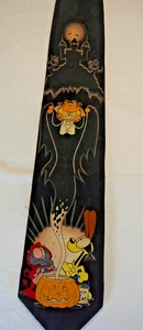 VTG Garfield Odie Halloween Neck Tie Paws Addiction NWT  58" + EUC Marvin Taz - Picture 1 of 11