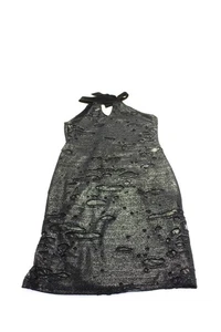 Hollyworld Holly Green Juniors Girls Metallic Ripped Sheath Dress Black Size 14 - Picture 1 of 6