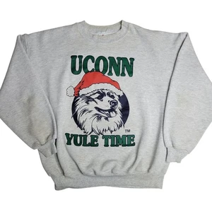 Sudadera UConn Yule Time Vintage Rara XL Jerzees Super Sudaderas Hecha en EE. UU. - Imagen 1 de 11