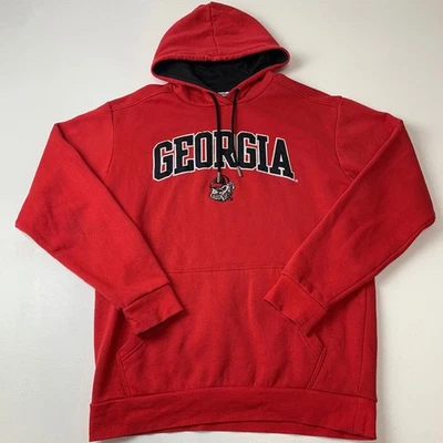 Women’s CHAMPION GEORGIA Hoodie / Red / Medium / USA Hoodie - Image 1 of 4