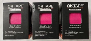 Cinta clásica precortada OK (Original Kinesiology), 2 pulgadas x 16,4 pies - 3 rollos rosa - Imagen 1 de 12