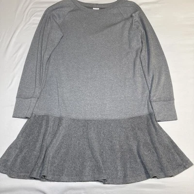 CABI Flashdance Gray Sweatshirt Dress Womens Sz Small Flounce Ruffle Hem #3459 - Image 1 of 4
