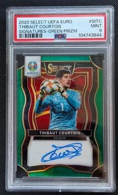2020 Panini Select UEFA EURO Thibaut Courtois SI-TC Auto /17 PSA 9 Pop 2 Belgium - Image 1 of 4