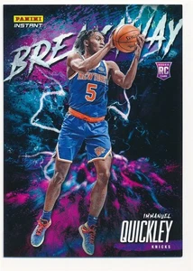IMMANUEL QUICKLEY 2020-21 PANINI INSTANT BREAKAWAY #B17 RC ROOKIE KNICKS MINT - Picture 1 of 2