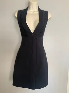 woman's black Philipp Plein limited edition stretch open back fit dress size S - Picture 1 of 8