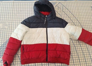 TOMMY HILFIGER FULL ZIPPER FRONT PUFFY HOODED JACKET SIZE XXL - Picture 1 of 8