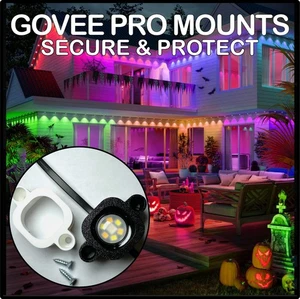 Govee PRO H706 Permanent Outdoor Light Mounting Bracket +Screws Soffit Eave - Picture 1 of 6