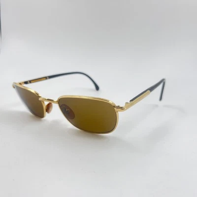 Vintage MONT BLANC MEISTERSTUCK 086704 Shiny Gold Sunglasses Frames 56-19 RARE - Image 1 of 4