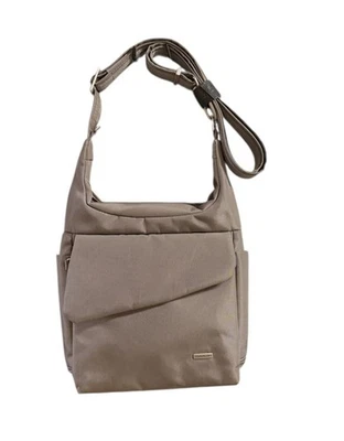 Bolsa tiracolo Travelon assinatura anti-roubo RFID bronzeada alça de ombro ajustável - Imagem 1 de 4