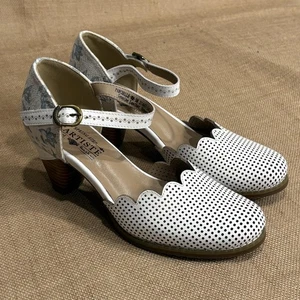 Scarpe Parchelle Spring Step L'Artiste donna 7,5 EU 38 pelle bianca Mary Jane - Foto 1 di 12