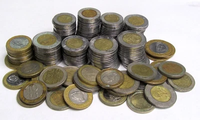 Lot Bi Metallic Circulated Coins Different Dates &Countries Contains 149 Coins - Image 1 of 4