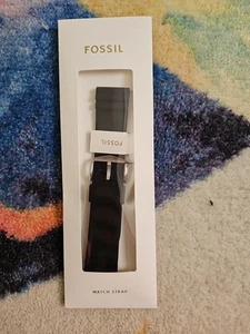Fossil Uhrenarmband groß schwarz Leder neu im Paket Ersatzband Herren - Bild 1 von 3