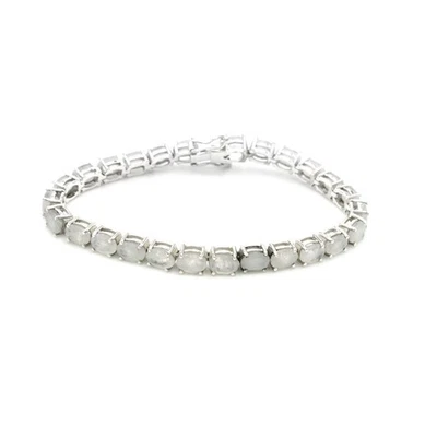 Moonstone Tennis Bracelet 925 Sterling Silver Jewelry Handmade Women Bracelet - Image 1 of 4