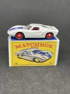 Lesney Matchbox 41 Custom Ford GT 40 Red Hub Wheels Reproduction Box. - Bild 1 von 6