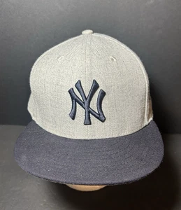 New Era 59Fifty 7 5/8 Grey New York Yankees Baseball Fitted Hat Cap - Bild 1 von 6