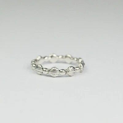 Pandora Size 6/52 Sterling Silver Beaded Seashell Ring 198943C00 - Image 1 of 4