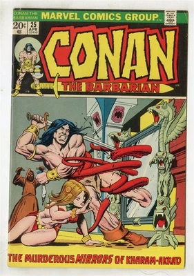 Conan il Barbaro #25 VF 8.0 pagine bianche ow Marvel 1973 senza riserva - Immagine 1 di 2