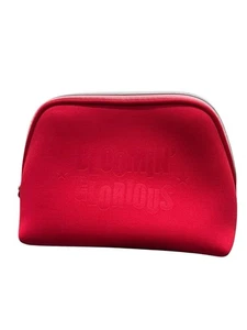 Soap & Glory Bloomin Glorious Makeup Bag 9.5" Wide Pink Interior Red Bobble - Picture 1 of 8
