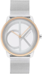 Calvin Klein Quartz Silver Tone Dial Stainless Steel Mesh Ladies Watch 25200033 - Picture 1 of 13