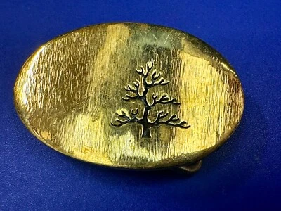 Árbol de otoño interior negro pequeño ambiente hippy hebilla de cinturón de latón para un cinturón de hasta 1,25" Foto 1 de 4