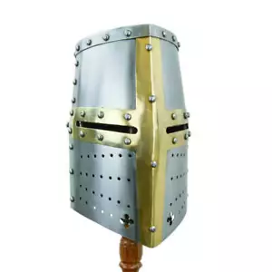 Medieval Templar Armor Helmet Replica Helmet Halloween Gift - Foto 1 di 2