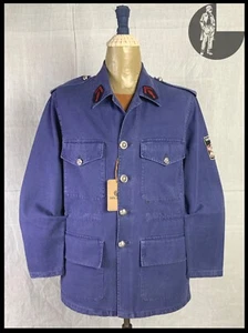 '60s French Workwear Firefighter  Pompier Sapeur ‘Le Beau-Fort’ Chore Jacket - Picture 1 of 10