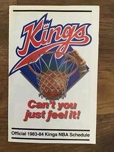 Vintage 1983-84 Kansas City Kings NBA Basketball Pocket Spielplan - Bild 1 von 4