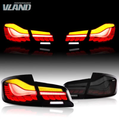 Luzes traseiras de LED fumê com indicador sequencial ajuste 2011-2016 BMW Série 5 F10 F18 - Imagem 1 de 4