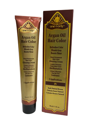 Crema brillante de color de cabello semipermanente One 'n Only ARGAN OIL 3N Foto 1 de 4
