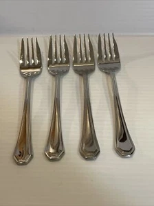 Wallace Casino Flatware Set Of 4 Salad Dessert Forks Glossy Stainless - Picture 1 of 7