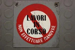 Enseigne Panneau Industrielle de la Route, Atelier D'Époque '70 Vintage - Picture 1 of 2