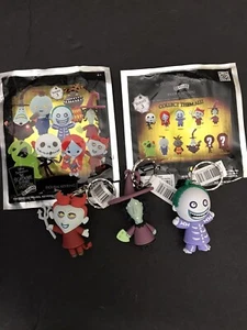 NIGHTMARE BEFORE CHRISTMAS Series 3 Figural 3D Keyring Lock, Shock, Barrel - Picture 1 of 2