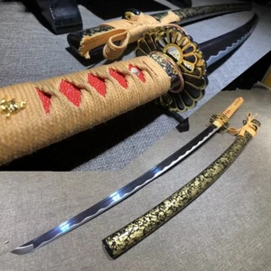 Japan Schwert Ninja Katana Full Tang Manganstahl scharfe Klinge Handarbeit - Bild 1 von 9
