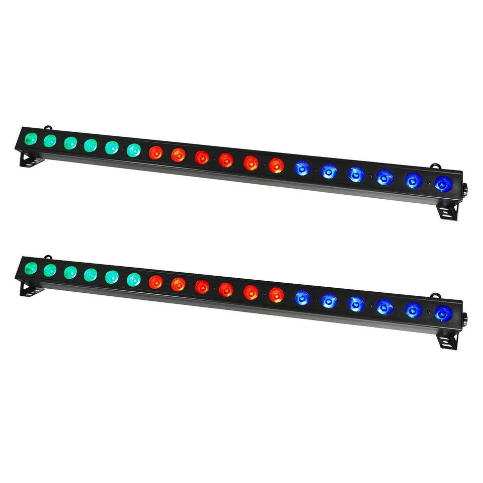 2 x Equinox FXbar18 18 x 3w LED Colour Bar Batten Uplighter RGBW DMX DJ Stage - Image 1 of 1