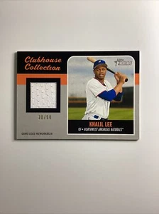 2019 Topps Heritage Minor Khalil Lee Clubhouse Collection Relic Black /50 - Picture 1 of 2