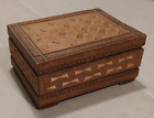 Vintage Wood Patterned 2-Tier Jewelry Box - Great Condition