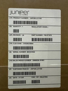 Juniper JNP10K-LC1102 36-port 40-Gigabit Ethernet - Picture 1 of 2