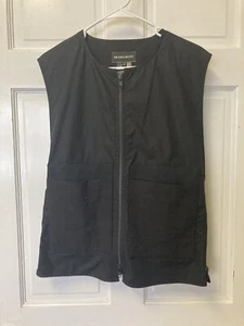 Ann Demeulemeester Sleeveless Jacket Vest Front and Side Zippers Black Small - Picture 1 of 4