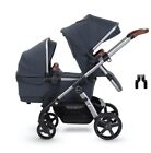 Silver Cross Wave 4 In 1 Pram In Indigo Blue And Tandem Adapters   Brand New Boxed