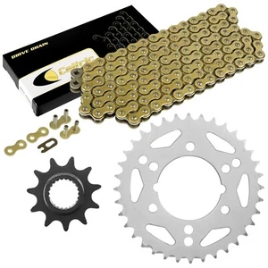Drive Chain & Sprockets Kit for Polaris Trail Blazer 250 2001 2002 2003 Yellow - Picture 1 of 8