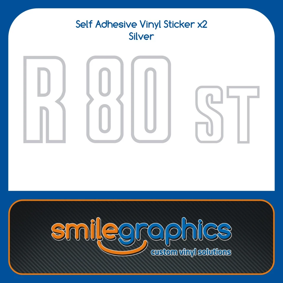 Tapa de batería BMW R80ST panel lateral pegatina plata Foto 1 de 1