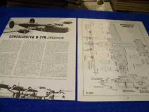 B-24H LIBERATOR & B-17G FLYING FORTRESS..3-VIEWS/CROSS SECTIONS/DETAILS (45LL) - Foto 1 di 10
