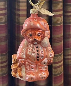 Radko Bearly Awake Christmas Ornament 5 1/2" Tall Mint with Tag - Picture 1 of 3